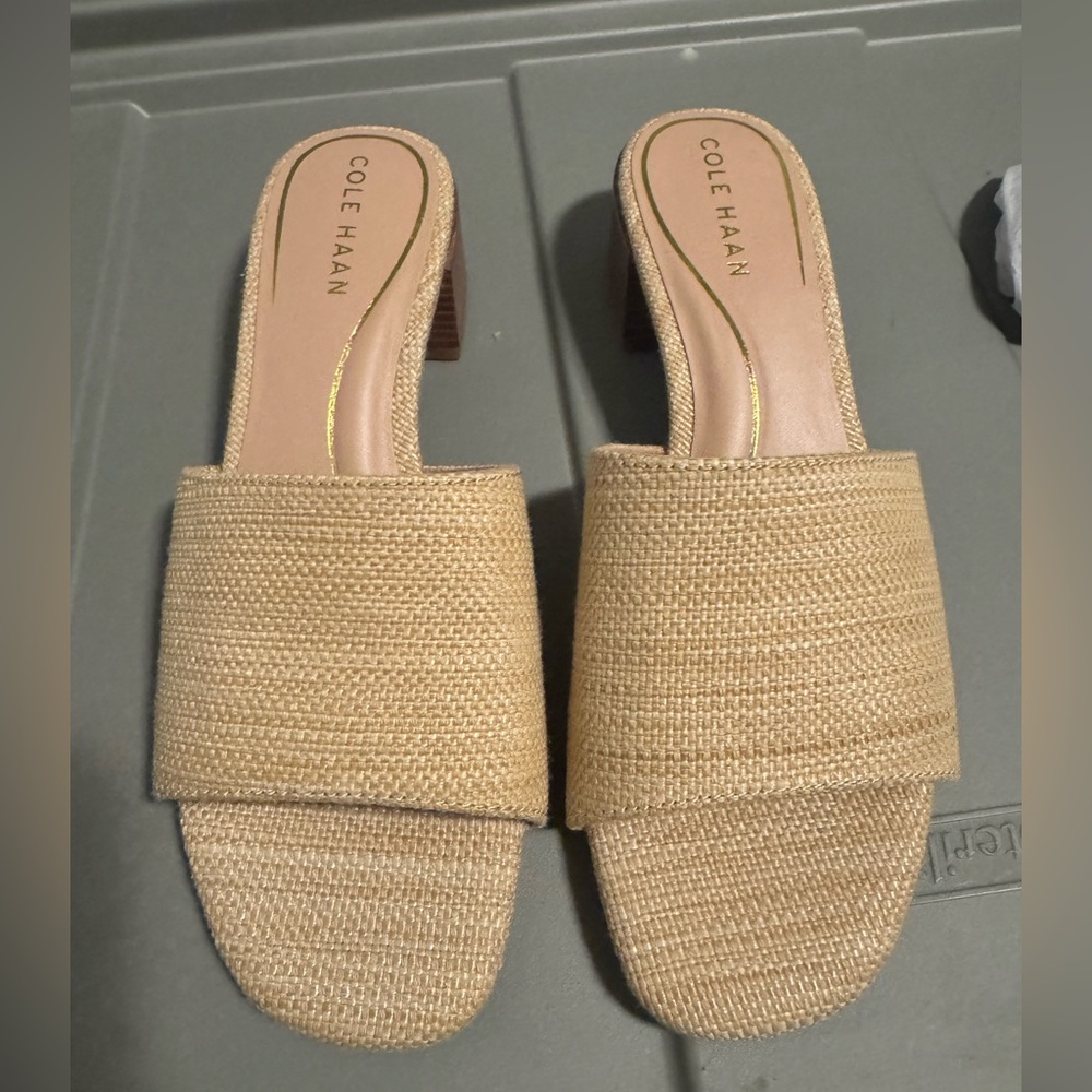 Cole Haan Sandals - Single Band Calli Raffia